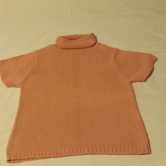 Jessica Sport women' short sleeve turtleneck 100 % cotton colour peach size 14- - Picture 1 of 5